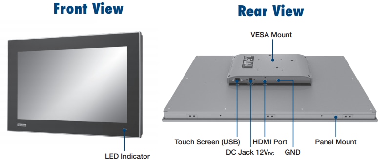 Advantech FPM-221W 21,5-Zoll-Industriemonitor (54,6 cm)
